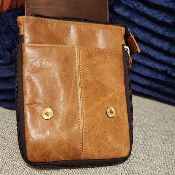 Tan Leather Men's Bag - Picture 4 of 7